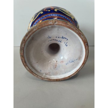 ANTICO VASO BIANSATO A. Rubboli Gualdo Tadino MAIOLICA LUSTRO RAFFAELLESCHE 27cm