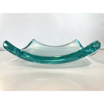 SVUOTATASCHE DESIGN Fontana Arte VETRO CRISTALLO MOLATO VERDE 20x20x5,5 cm/h '50