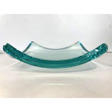 SVUOTATASCHE DESIGN Fontana Arte VETRO CRISTALLO MOLATO VERDE 20x20x5,5 cm/h '50