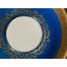 SERVIZIO TE VINTAGE 10 pers 22 pz. PORCELLANA Sevres DECORO BLUE GOLD MIDCENTURY