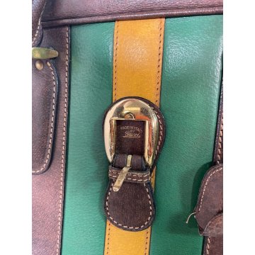 ANTICA COPPIA BORSE da VIAGGIO GUCCI VALIGIA VINTAGE PELLE BORSONE anni 50/60