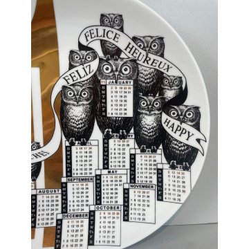 PIATTO FORNASETTI CALENDARIO ANNO 2011 n° 351/700 ø 24 cm CERAMICA italy epoca