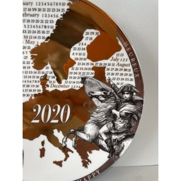 PIATTO FORNASETTI CALENDARIO ANNO 2020 n° 469/850 ø 24 cm CERAMICA italy epoca