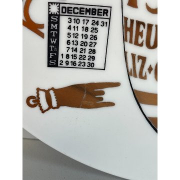 RARO PIATTO FORNASETTI CALENDARIO ANNO 1972 n° 5 ø 24 cm CERAMICA italy epoca