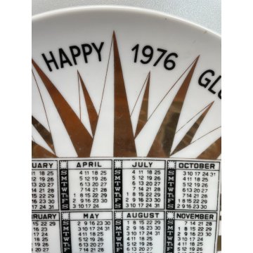 PIATTO FORNASETTI CALENDARIO ANNO 1976 n° 9 ø 24 cm CERAMICA italy epoca