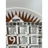 RARO PIATTO FORNASETTI CALENDARIO ANNO 1974 n° 7 ø 24 cm CERAMICA italy epoca