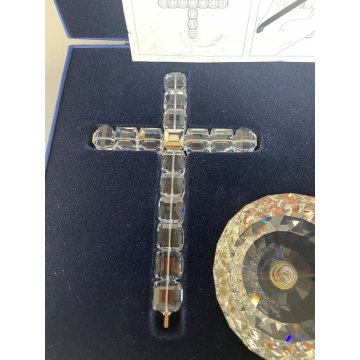 SWAROVSKI CROCE DI LUCE ALTEZZA 18 cm STATUA CRISTALLO CRYSTAL DESIGN CROSS