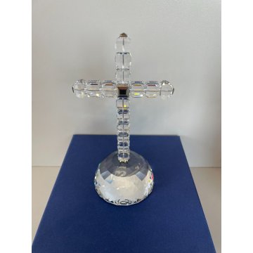 SWAROVSKI CROCE DI LUCE ALTEZZA 18 cm STATUA CRISTALLO CRYSTAL DESIGN CROSS