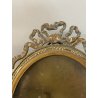 ANTICA PICCOLA CORNICE ovale MINIATURA PORTAFOTO portaritratto OTTONE liberty