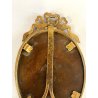 ANTICA PICCOLA CORNICE ovale MINIATURA PORTAFOTO portaritratto OTTONE liberty