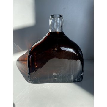 BOTTIGLIA VASO VINTAGE VETRO Murano GLASS COLOR AMBRA DESIGN Flamant '900