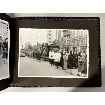 ANTICO ALBUM FOTOGRAFICO "In Memoriam" PROCESSIONE Milano FUNERALE DEFUNTO LUTTO