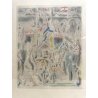 LOTTO 4 INCISIONE SU CARTA Chas Laborde LITOGRAFIA ACQUATINTA RUE et VISAGES '30