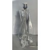 VINTAGE PIED de LAMP CRISTAL DE Sevres FRANCE CRYSTAL BASE LAMP 39 cm/h ANNI '50