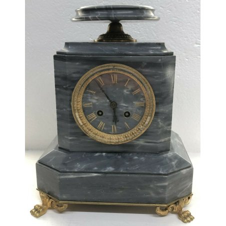 ANTICO OROLOGIO TAVOLO MARMO WATCH EPOCA 900 VINTAGE FUNZIONANTE SVUOTA TASCHE