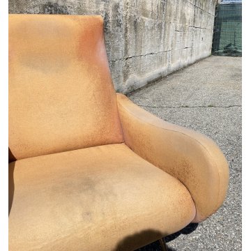 DESIGN SET DIVANO POLTRONE "LADY" ATTR. Marco Zanuso ANNI 50 SOFA SALOTTO EPOCA