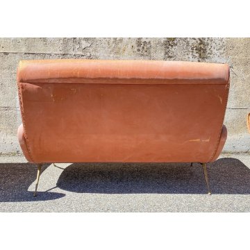 DESIGN SET DIVANO POLTRONE "LADY" ATTR. Marco Zanuso ANNI 50 SOFA SALOTTO EPOCA