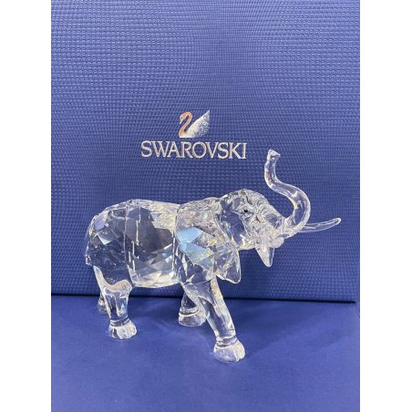 ELEFANTE SWAROVSKI CON SCATOLA 17 cm STATUA CRISTALLO CRYSTAL DESIGN ELEPHANT