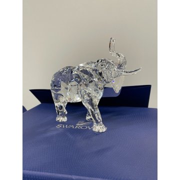 ELEFANTE SWAROVSKI CON SCATOLA 17 cm STATUA CRISTALLO CRYSTAL DESIGN ELEPHANT