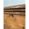 ANTICA PICCOLA CASSAPANCA legno ABETE 109 cm epoca 1800 OLD WOOD CHEST FORMELLA