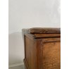 ANTICA PICCOLA CASSAPANCA legno ABETE 109 cm epoca 1800 OLD WOOD CHEST FORMELLA