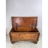 ANTICA PICCOLA CASSAPANCA legno ABETE 109 cm epoca 1800 OLD WOOD CHEST FORMELLA