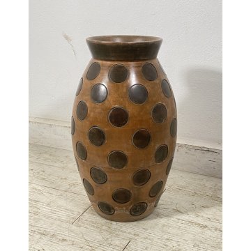 ANTICO VASO PORTA OMBRELLI CERAMICA Gastone Batignani ANNI 40 CERCHI VASE DESIGN