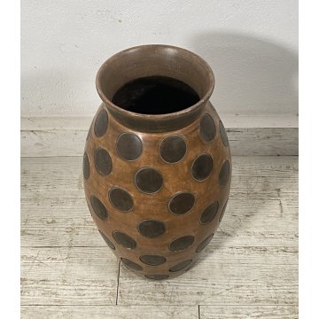 ANTICO VASO PORTA OMBRELLI CERAMICA Gastone Batignani ANNI 40 CERCHI VASE DESIGN