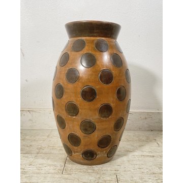 ANTICO VASO PORTA OMBRELLI CERAMICA Gastone Batignani ANNI 40 CERCHI VASE DESIGN