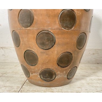 ANTICO VASO PORTA OMBRELLI CERAMICA Gastone Batignani ANNI 40 CERCHI VASE DESIGN