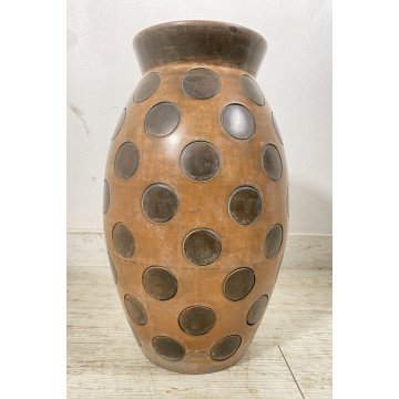 ANTICO VASO PORTA OMBRELLI CERAMICA Gastone Batignani ANNI 40 CERCHI VASE DESIGN