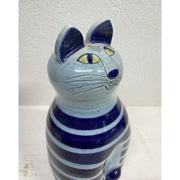 SCULTURA GATTO Lisa Larson "SITTING CAT" GRES TRULL GUSTAVSBERG ANNI 70 SVEZIA