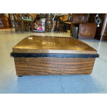 BAULE VUOTO per SET POSATE da 12 LEGNO IMPIALLACCIATO ART DECO' 42,5x53x17 cm