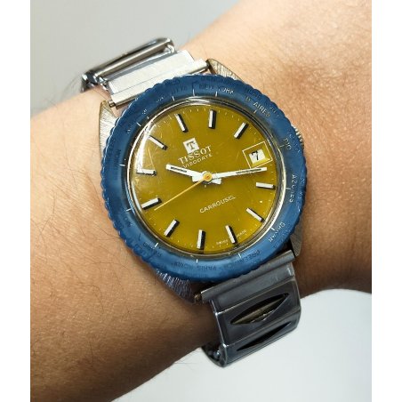 TISSOT Visodate CARROUSEL orologio polso ANNI 70 meccanico Vintage Wrist Watch