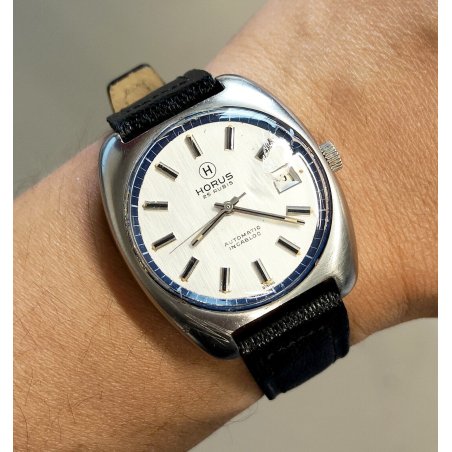 HORUS Automatic Incabloc OROLOGIO POLSO cal 2782 Vintage Wrist Watch DATA montre