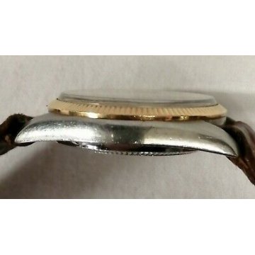 OROLOGIO POLSO LUSSO Baume & Mercier BAUMATIC anni 60 ACCIAIO ORO OLD WATCH DATA