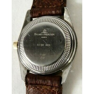 OROLOGIO POLSO LUSSO Baume & Mercier BAUMATIC anni 60 ACCIAIO ORO OLD WATCH DATA