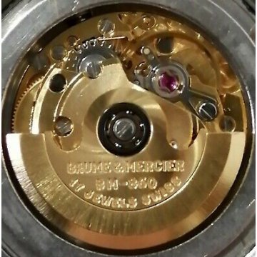 OROLOGIO POLSO LUSSO Baume & Mercier BAUMATIC anni 60 ACCIAIO ORO OLD WATCH DATA