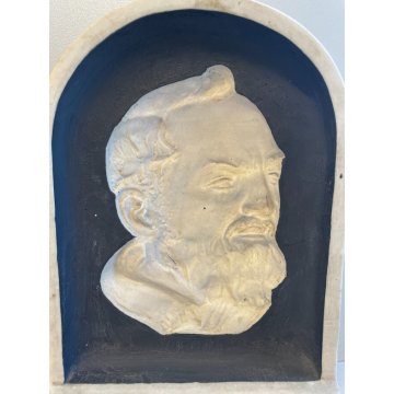 STAMPO BASSORILIEVO PADRE PIO CERAMICA BISCUIT CALCO FORMELLA SCULTURA epoca 900