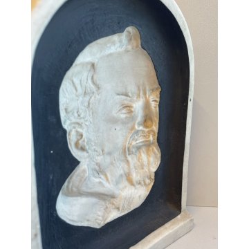 STAMPO BASSORILIEVO PADRE PIO CERAMICA BISCUIT CALCO FORMELLA SCULTURA epoca 900