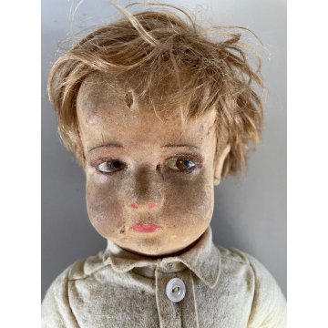 ANTICA BAMBOLA Lenci SERIE 300 SCHOOL BOY JUETES DOLL Poupé 43 cm/h FELT 1930