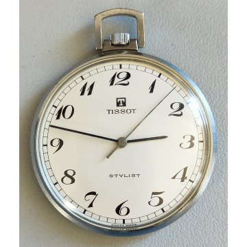 TISSOT Stylist OROLOGIO TASCA Ultrapiatto EPOCA anni 70 VINTAGE Old Pocket Watch