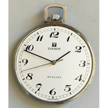 TISSOT Stylist OROLOGIO TASCA Ultrapiatto EPOCA anni 70 VINTAGE Old Pocket Watch