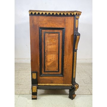 ANTICO COMÒ CANTERANO LOMBARDO LEGNO NOCE 4 CASSETTI 1600 BERGAMASCO CASSETTONE