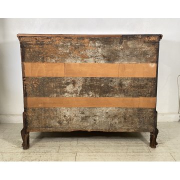 ANTICO COMÒ CANTERANO LOMBARDO LEGNO NOCE 4 CASSETTI 1600 BERGAMASCO CASSETTONE