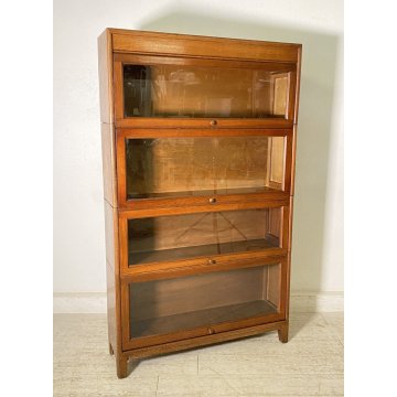 LIBRERIA DISPENSA VETRINA COMPONIBILE Gunn SECTIONALK BOOK CASE ART DECO' UK '30