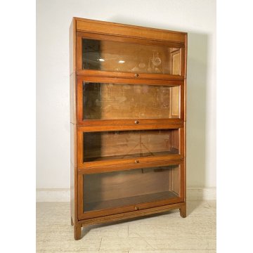 LIBRERIA DISPENSA VETRINA COMPONIBILE Gunn SECTIONALK BOOK CASE ART DECO' UK '30