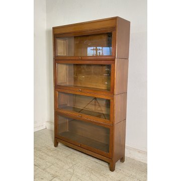 LIBRERIA DISPENSA VETRINA COMPONIBILE Gunn SECTIONALK BOOK CASE ART DECO' UK '30