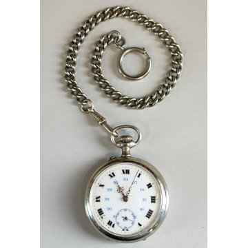 ANTICO OROLOGIO TASCA CATENA Horlogerie Soignée OLD POCKET WATCH Montre De Poche