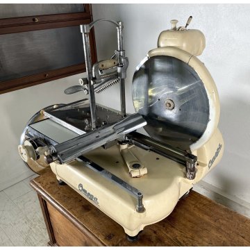 ANTICA AFFETTATRICE A VOLANO OMEGA 370 PROFESSIONALE EPOCA 1940 NEGOZIO CUCINA